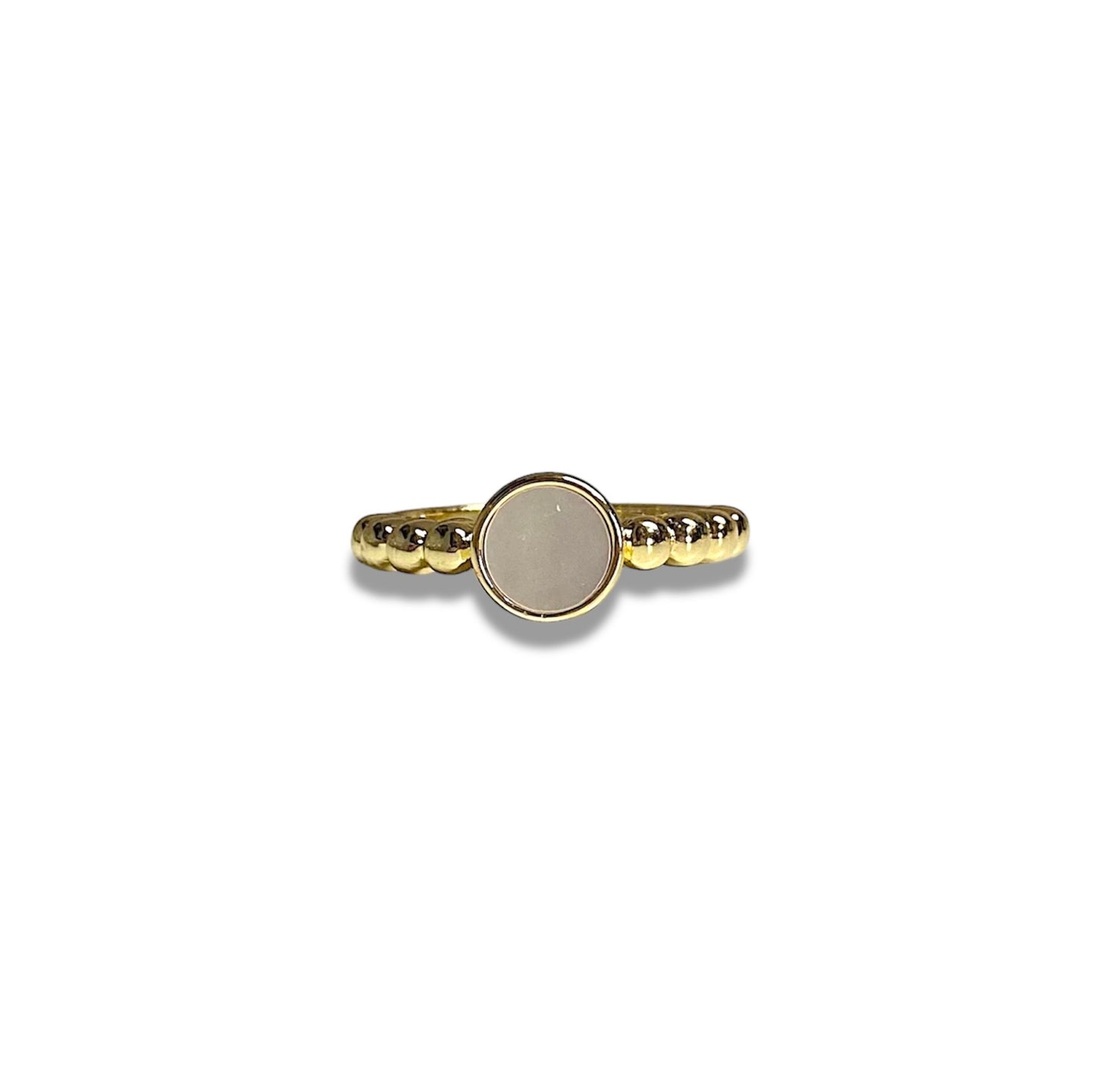 Anillo Con Círculo De Perla Madre