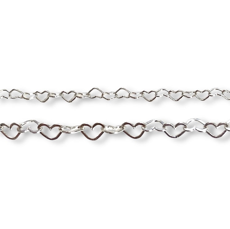 Pulsera Corazones De Plata