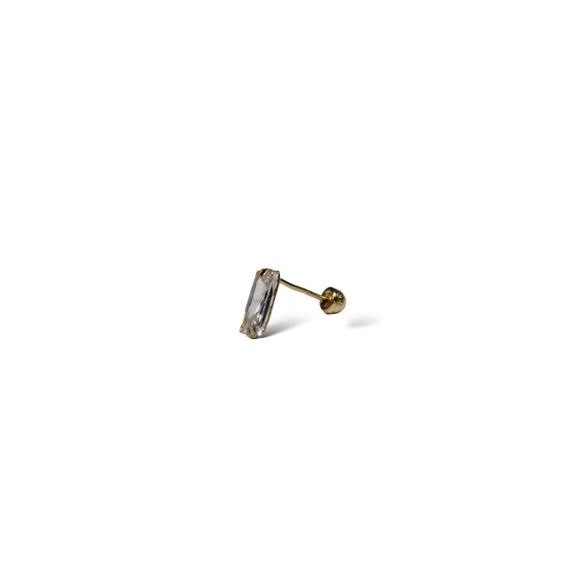 Broquel Con Zirconia Baguette
