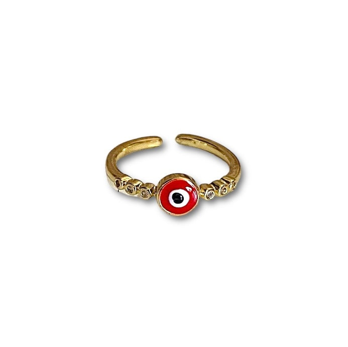 Anillo de Chapa de Oro Ojo Rojo