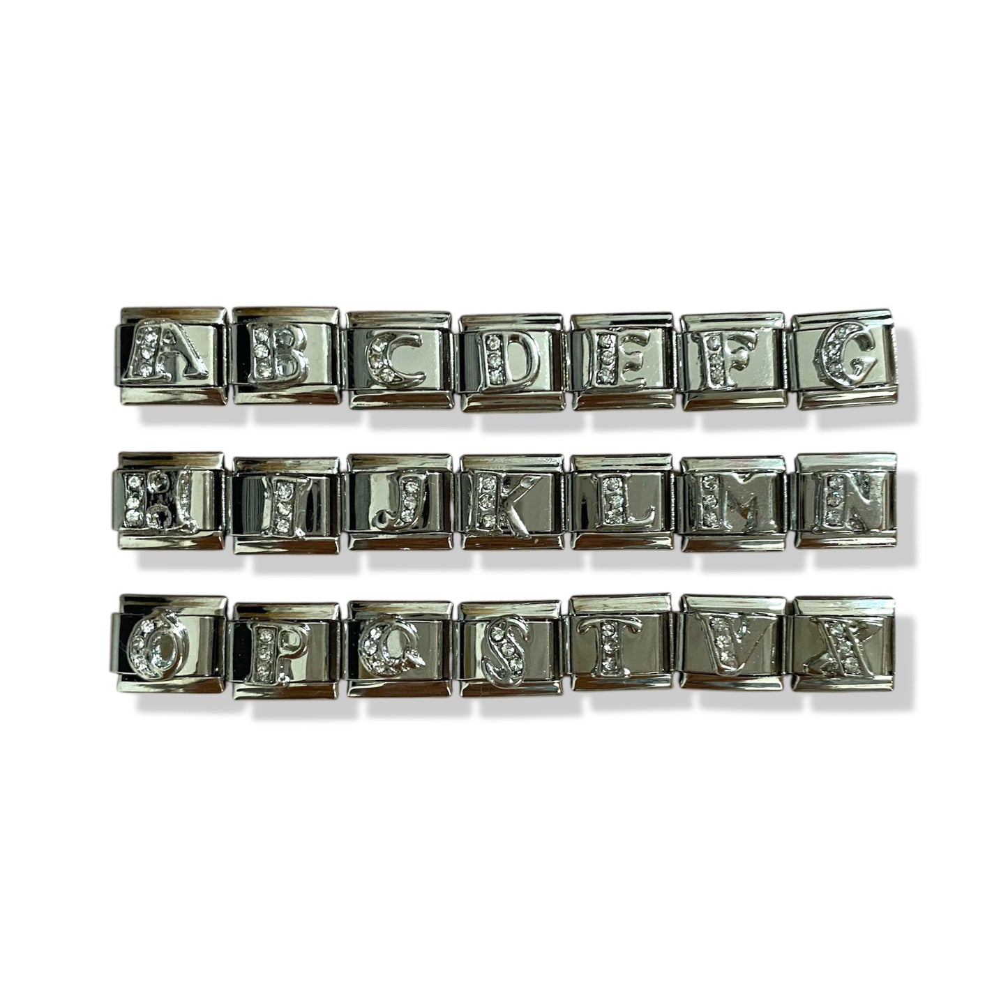 Charms Iniciales Plateadas
