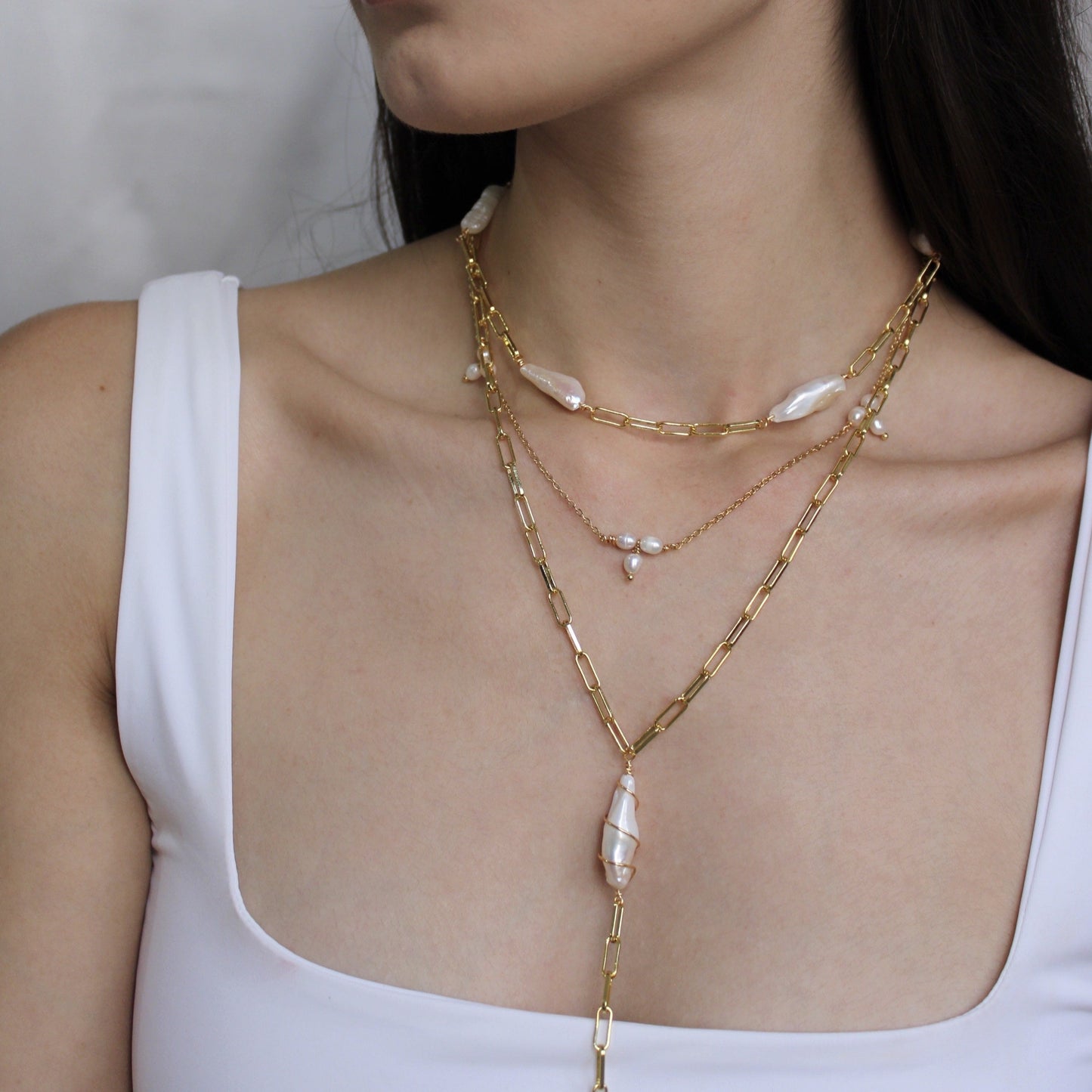 Choker 3 Perlitas