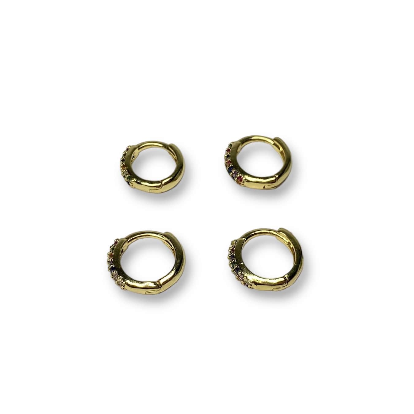 Huggies De Zirconias De Colores