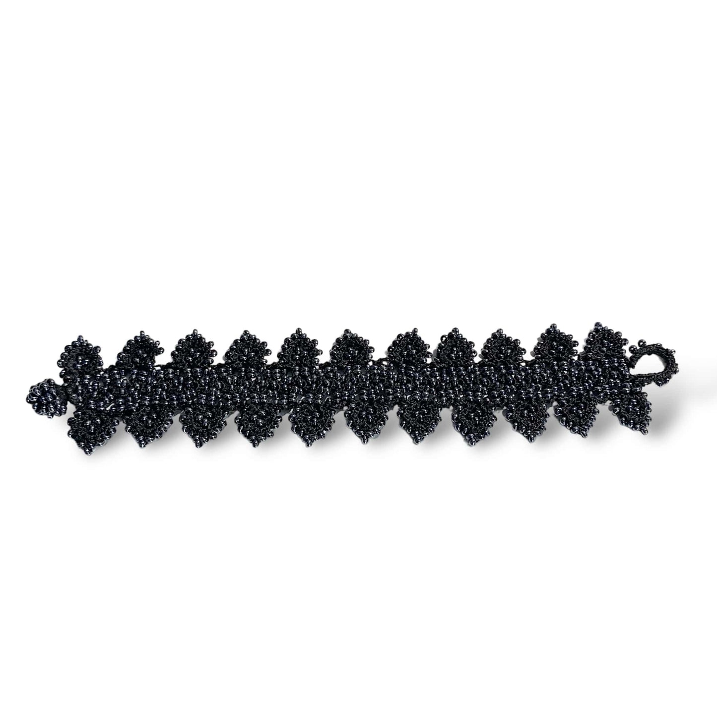 Pulsera Turca Azul Tejida Con Chaquiras
