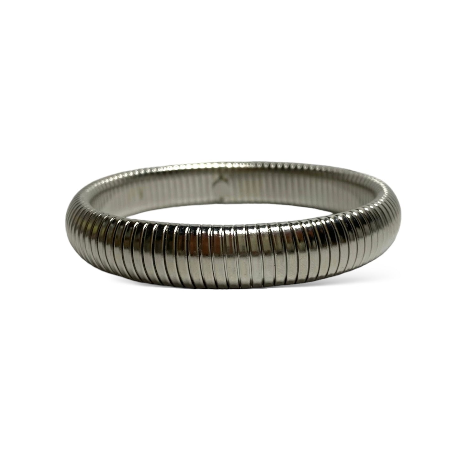 Brazalete Tipo Serpiente Acero Plateado