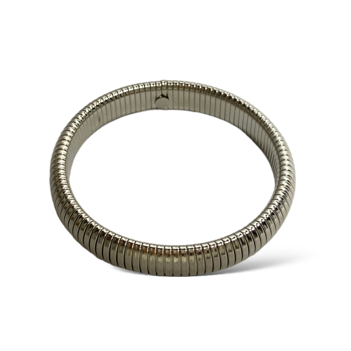 Brazalete Tipo Serpiente Acero Plateado