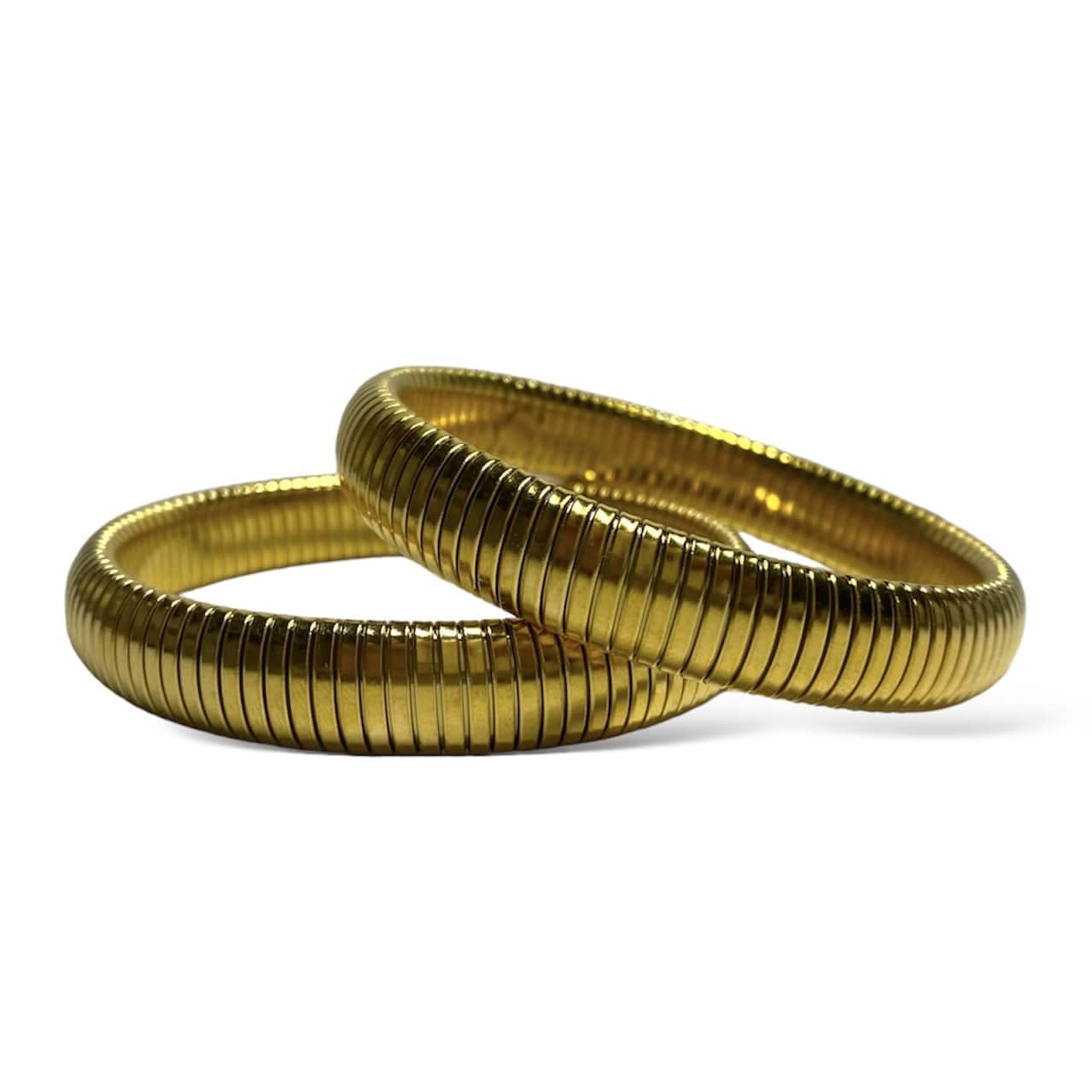 Brazalete Tipo Serpiente Acero Dorado