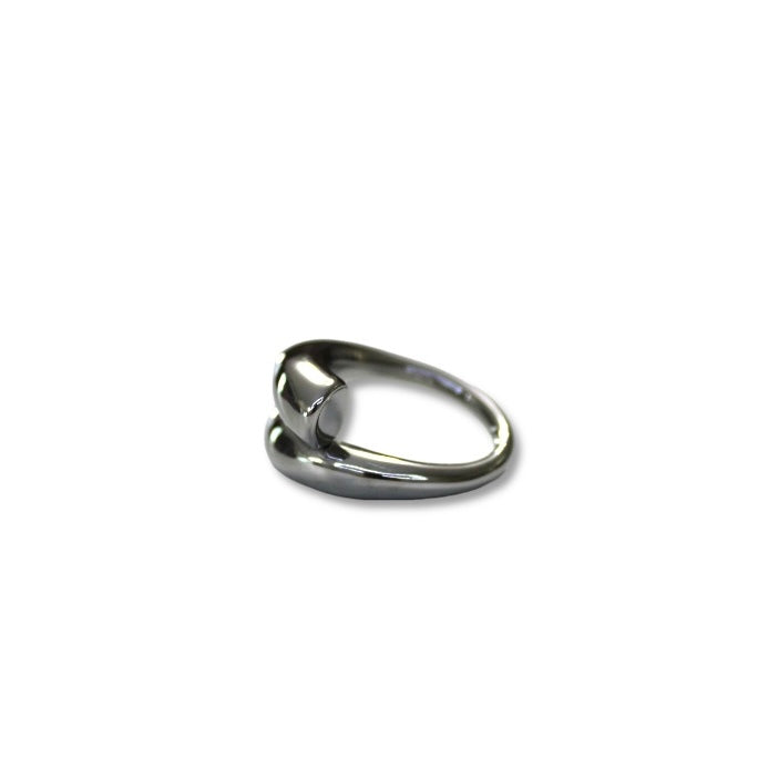 Anillo Doble De Acero Plateado