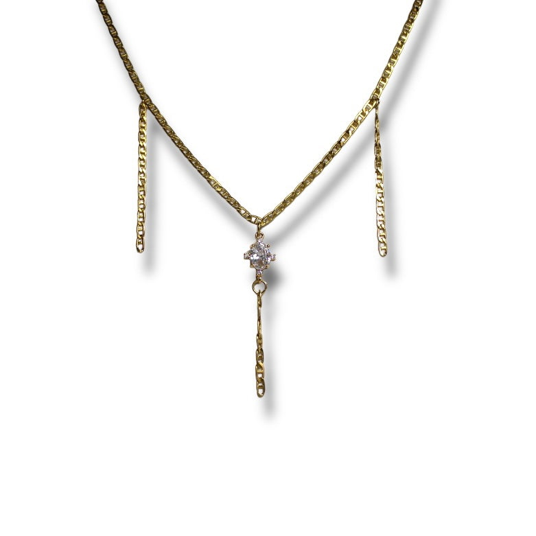 Collar Con Cadenas Colgantes