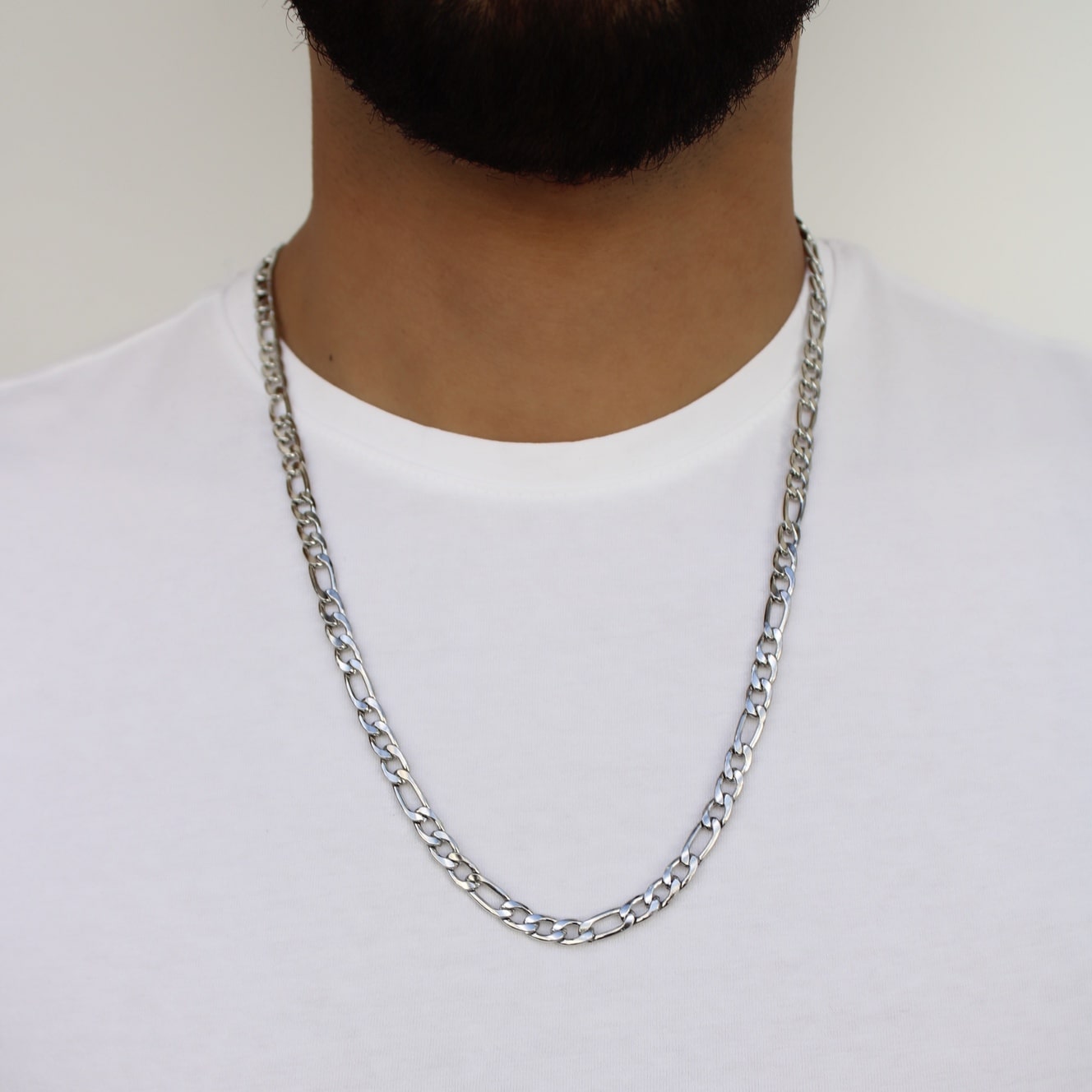 Cadena para hombre Cartier Plateada 60 cms 5 mm De Acero