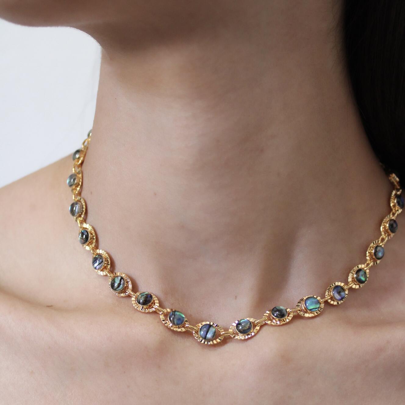 Choker Ojos Abulon Stone
