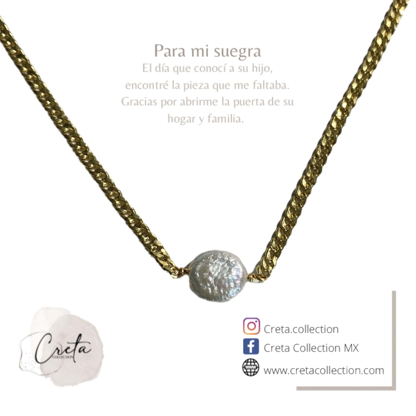 Collar con frase Para mi Suegra