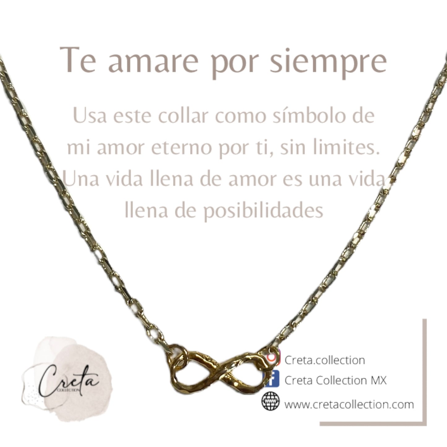 Collar De Infinito Chapa de Oro