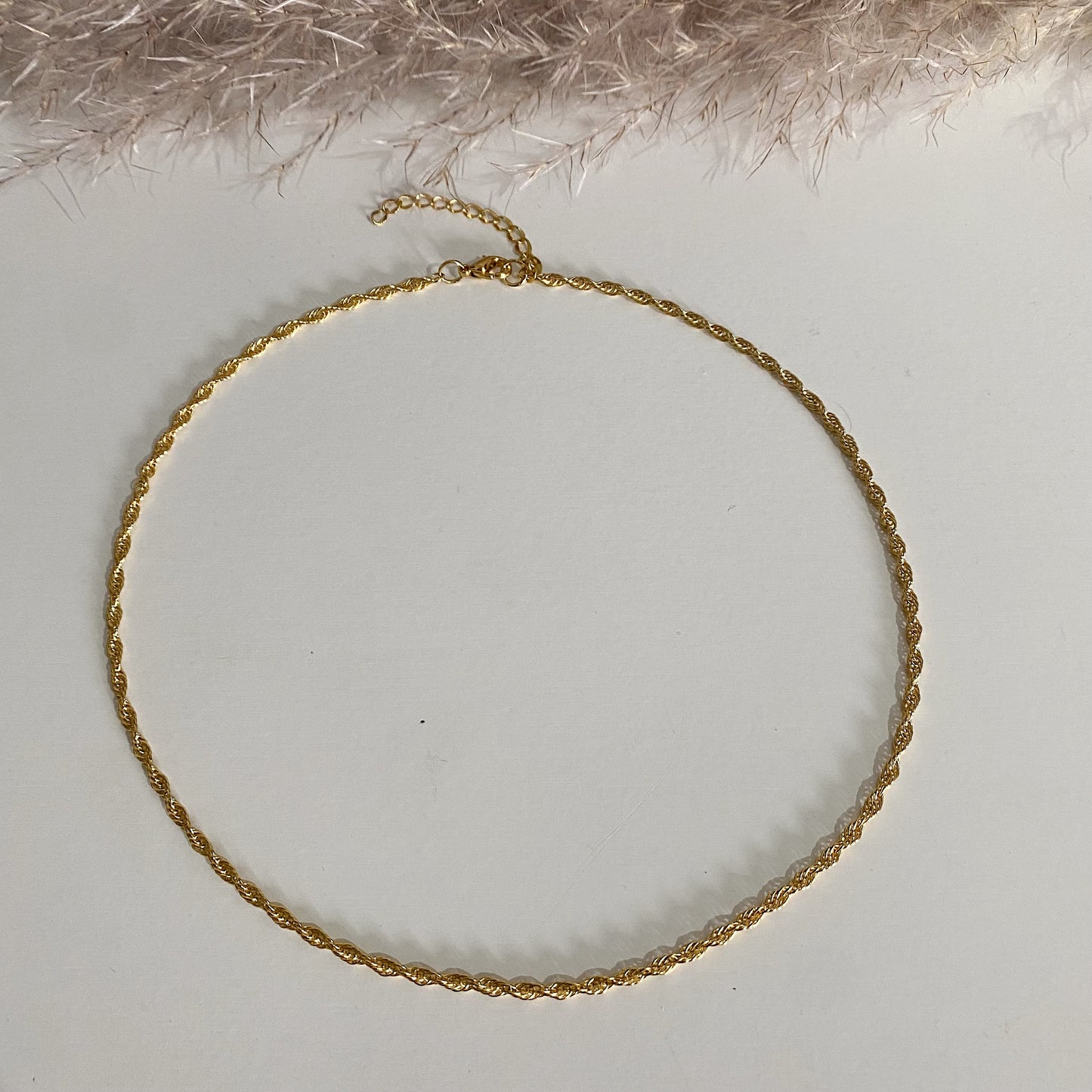 Collar Torzal Mini de Chapa de oro