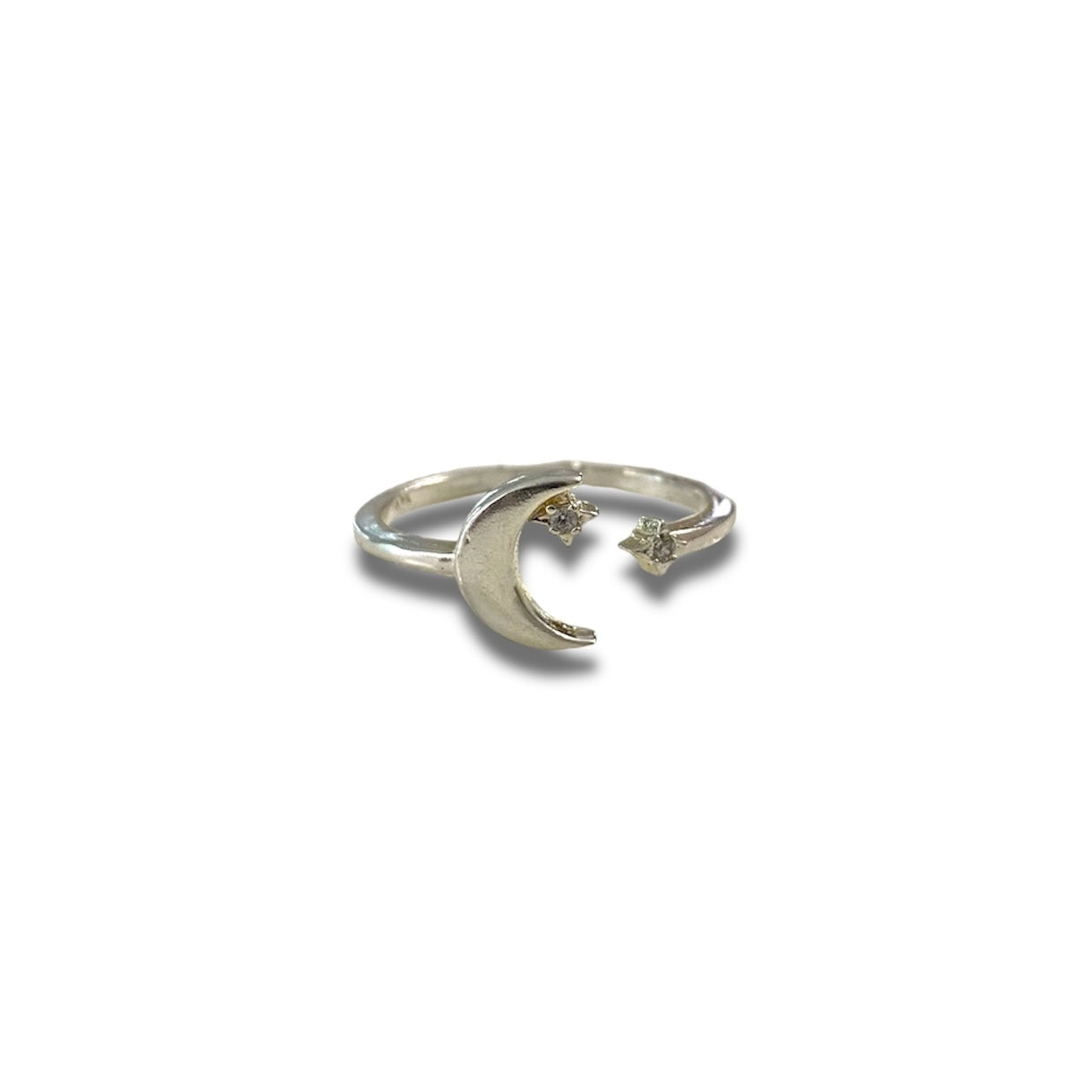 Anillo De Luna Y Estrella Plata .925