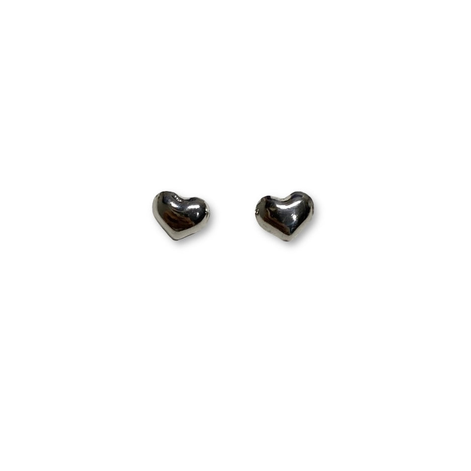 Aretes Corazón Mini De Plata