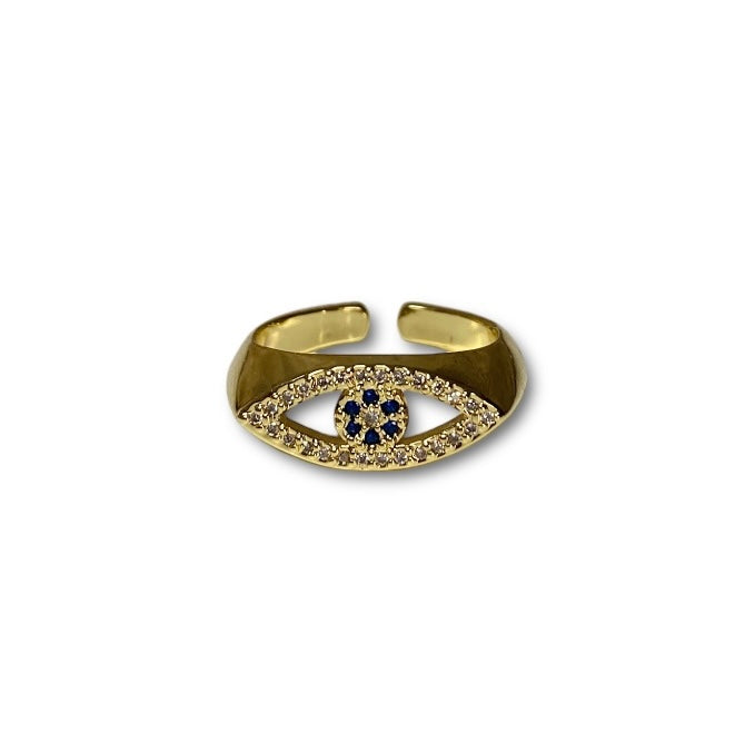 Anillo de Chapa de Oro Ojo Plano