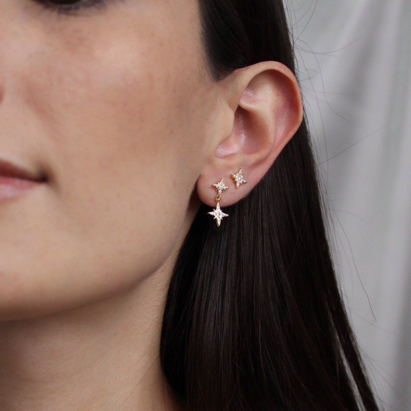 Aretes De Doble Estrella