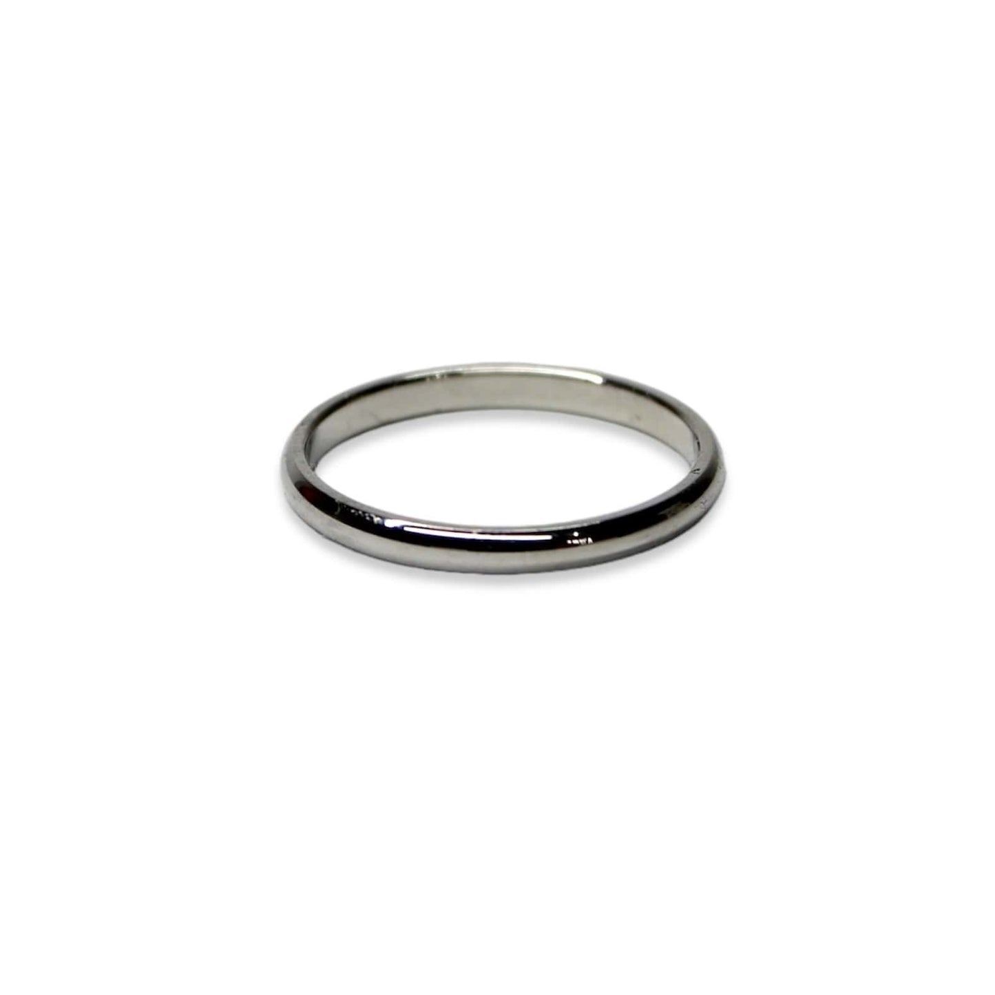 Anillo De Acero Inoxidable Liso Plateado