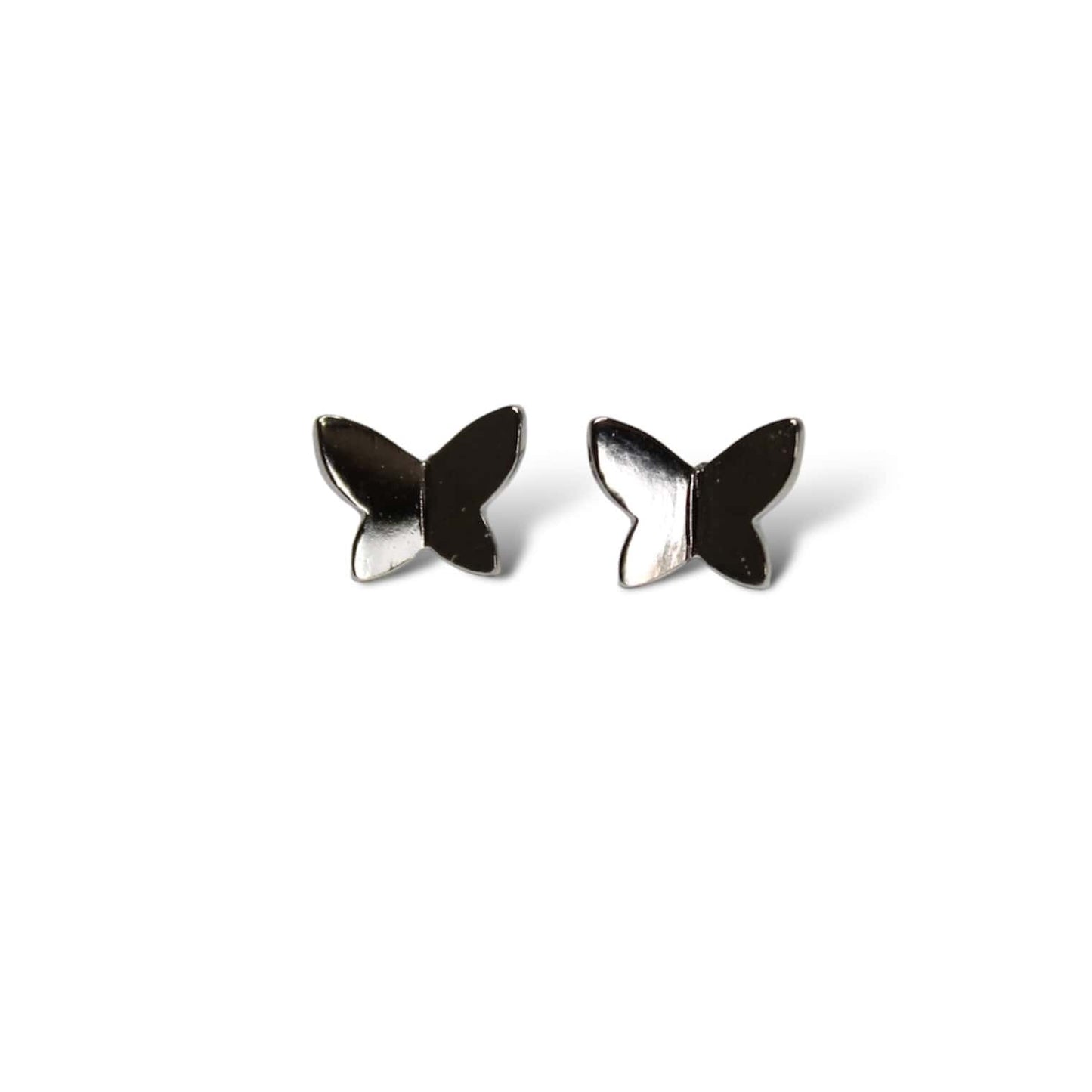 Aretes De Mariposa Plateados