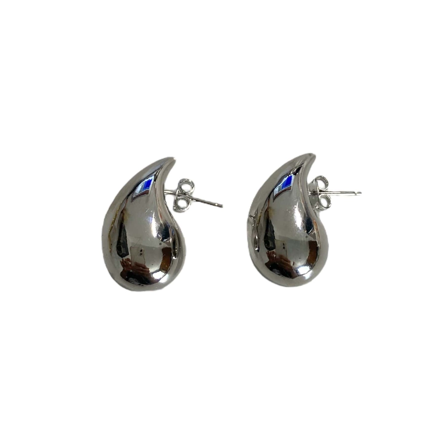 Aretes Gota Plateados Chicos