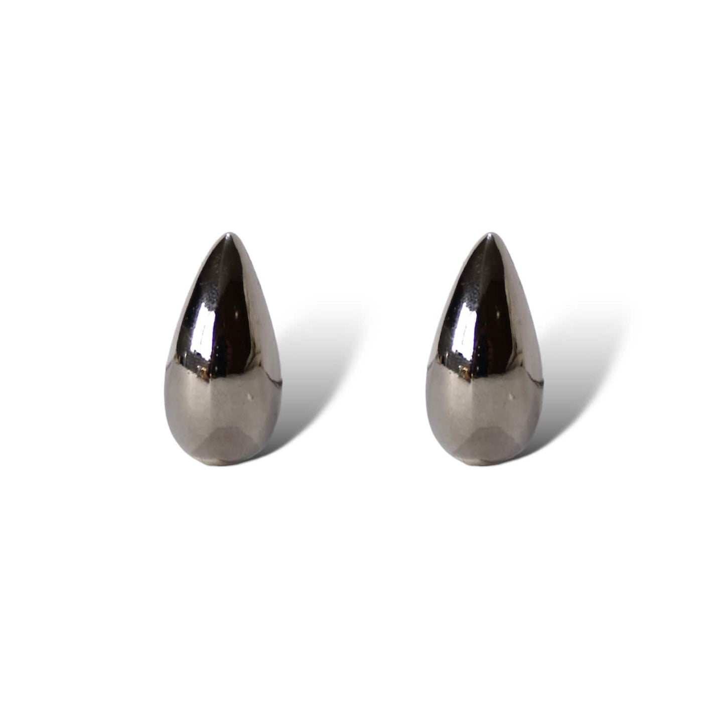 Aretes Gota Plateados Chicos