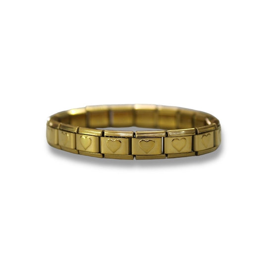 Brazalete Italiano Corazón Dorado