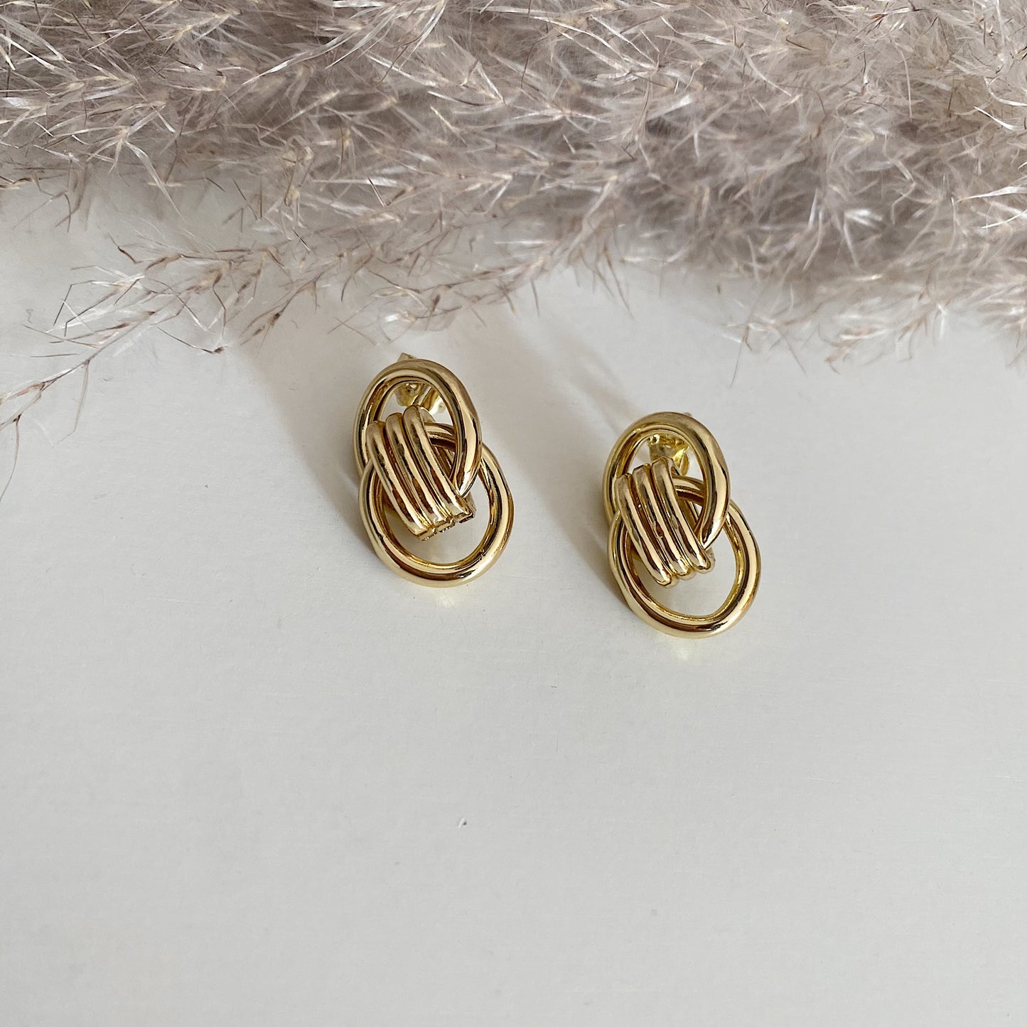 Aretes Enlazados De Chapa