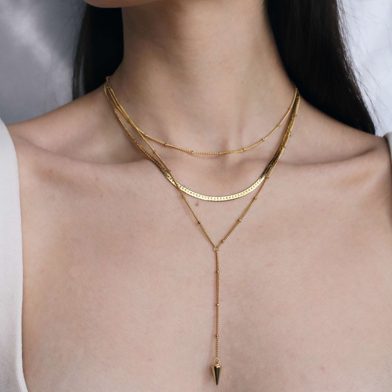 Entrada Ocultación argumento Collar Pico Largo | Collares dorados mujer | Collar dorado Mujer – Creta  Collection