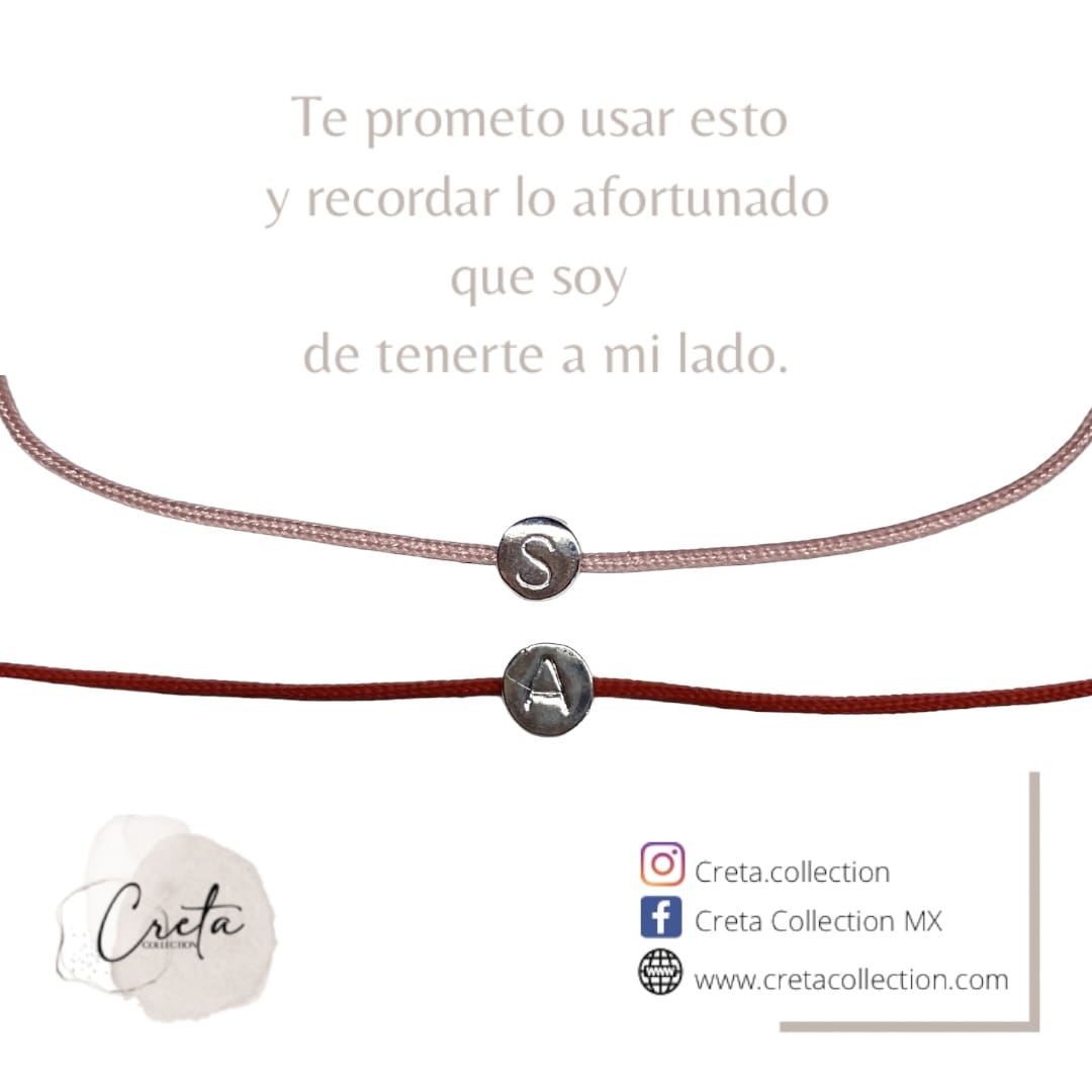 Duo Pulseras De Plata Personalizada